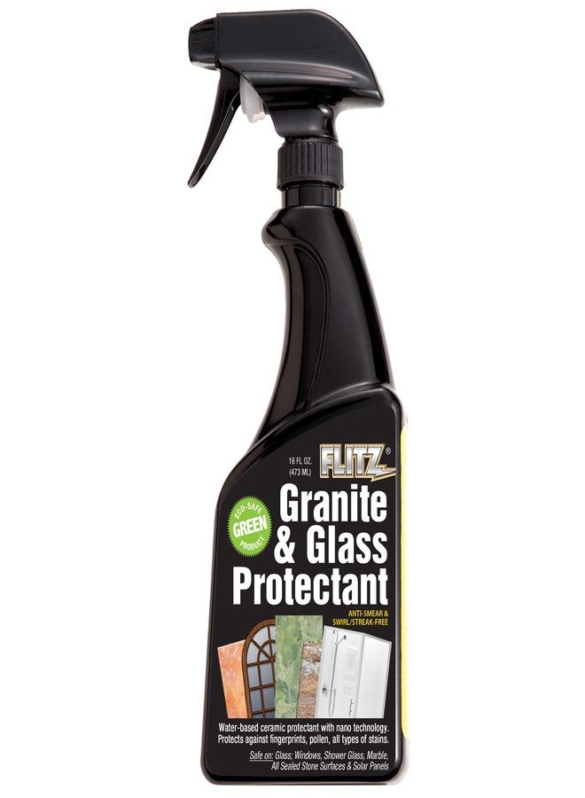 Flitz Granite & Glass Protectant - 16oz Bottle of USA-Made Granite Sealer and Glass Countertop Protector - Cleans & Prevents Liquid, Stains, & Others - Also Works on Marble & All Metals (1 Pack) - Image 1